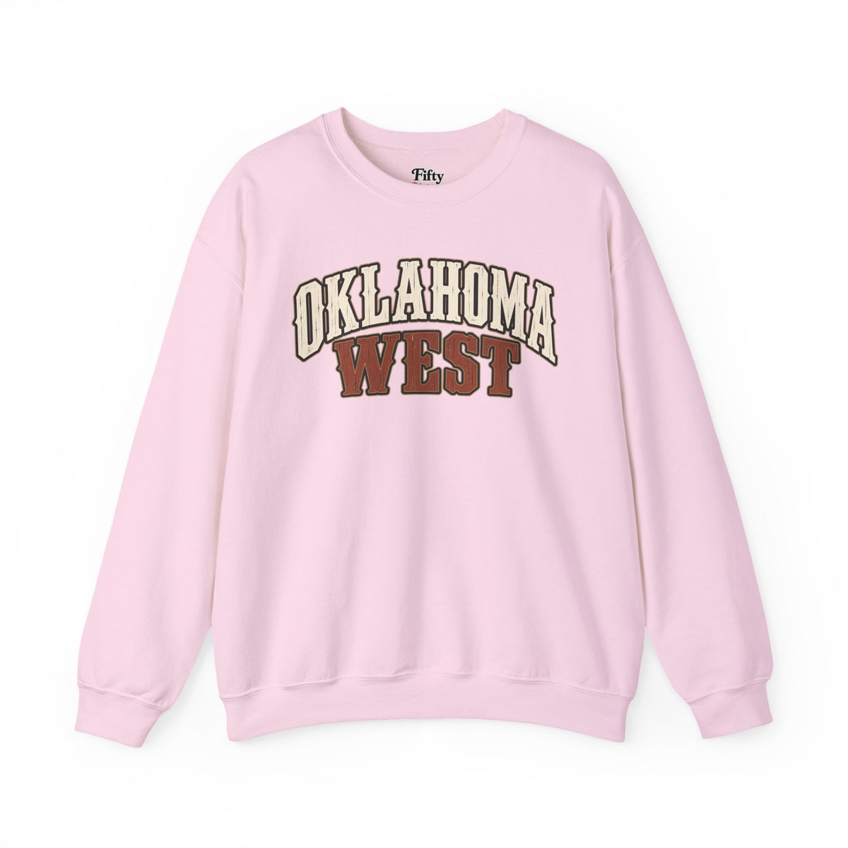 Oklahoma West Unisex Crewneck Sweatshirt State Name Graphic