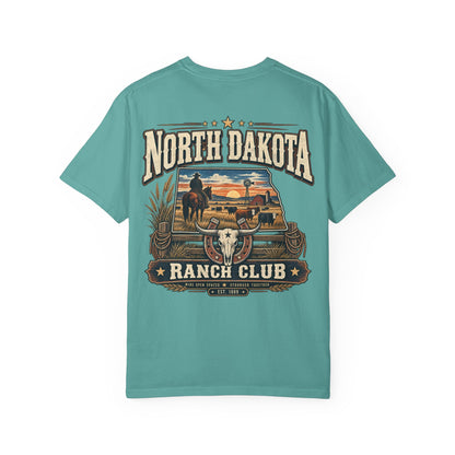 North Dakota Ranch Club Unisex Comfort Color 1717 Streetwear Graphic Tee