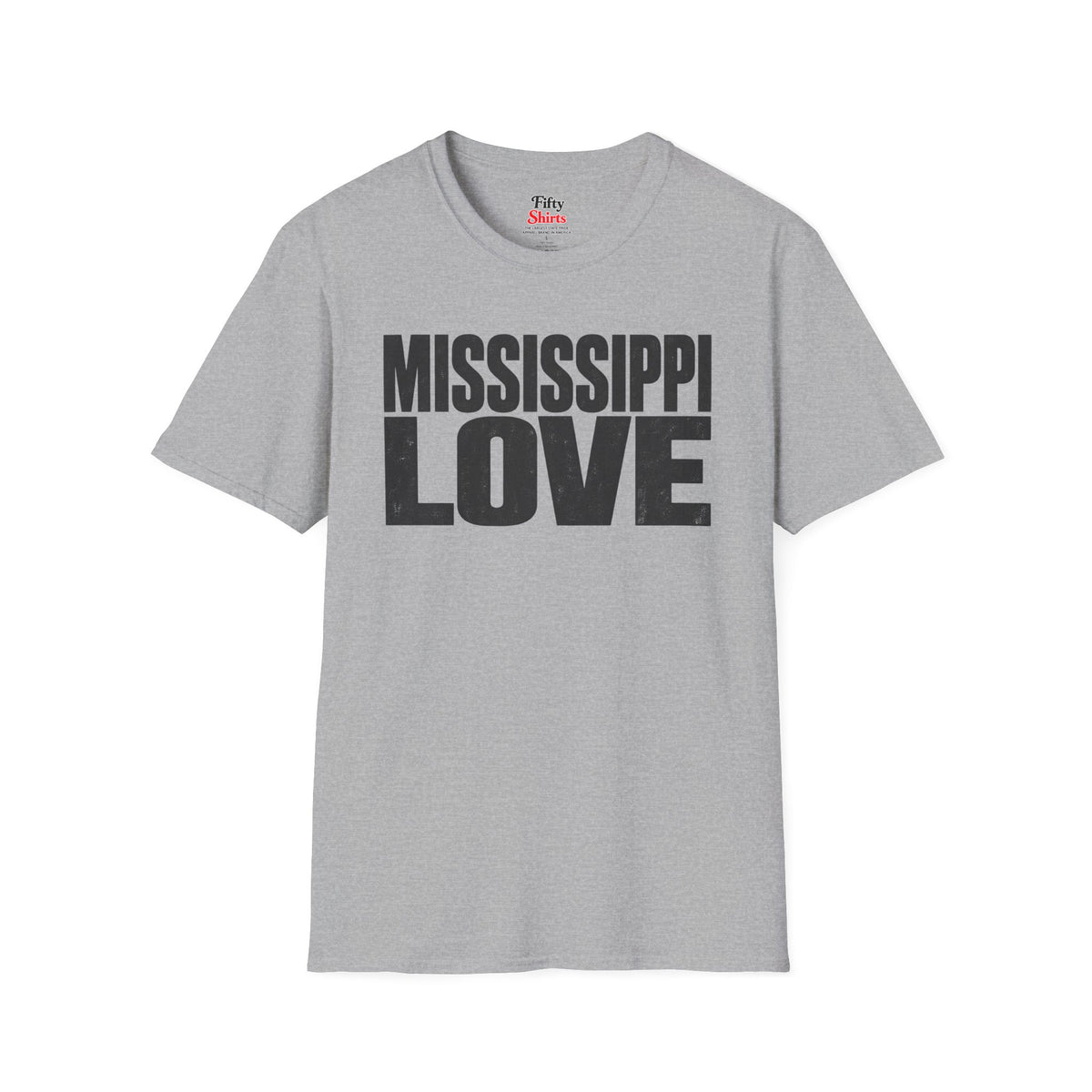 Mississippi Love Unisex Softstyle T Shirt State Name Graphic Tee