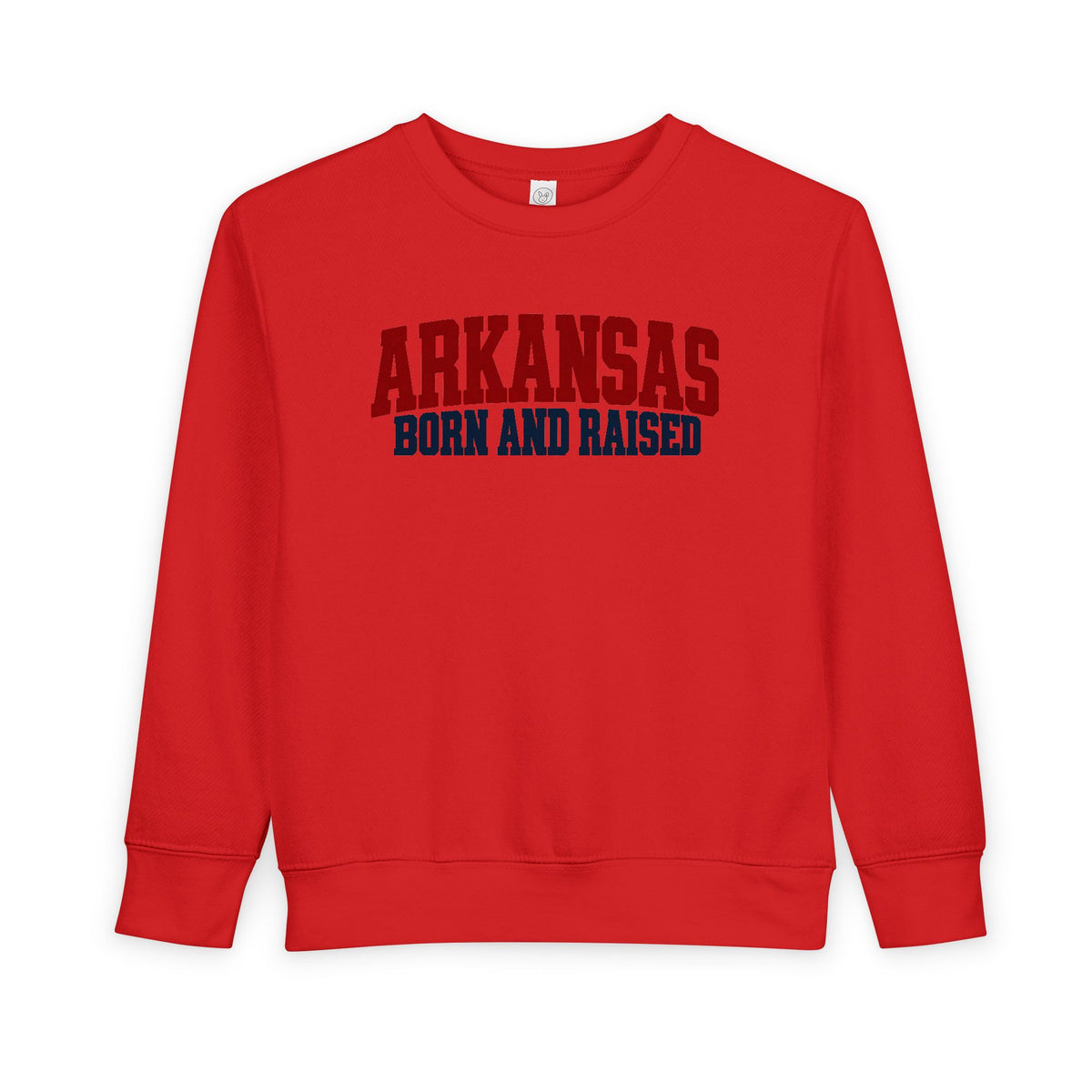 Arkansas Born and Raised Rugged Workwear Unisex Toddler Sweatshirt