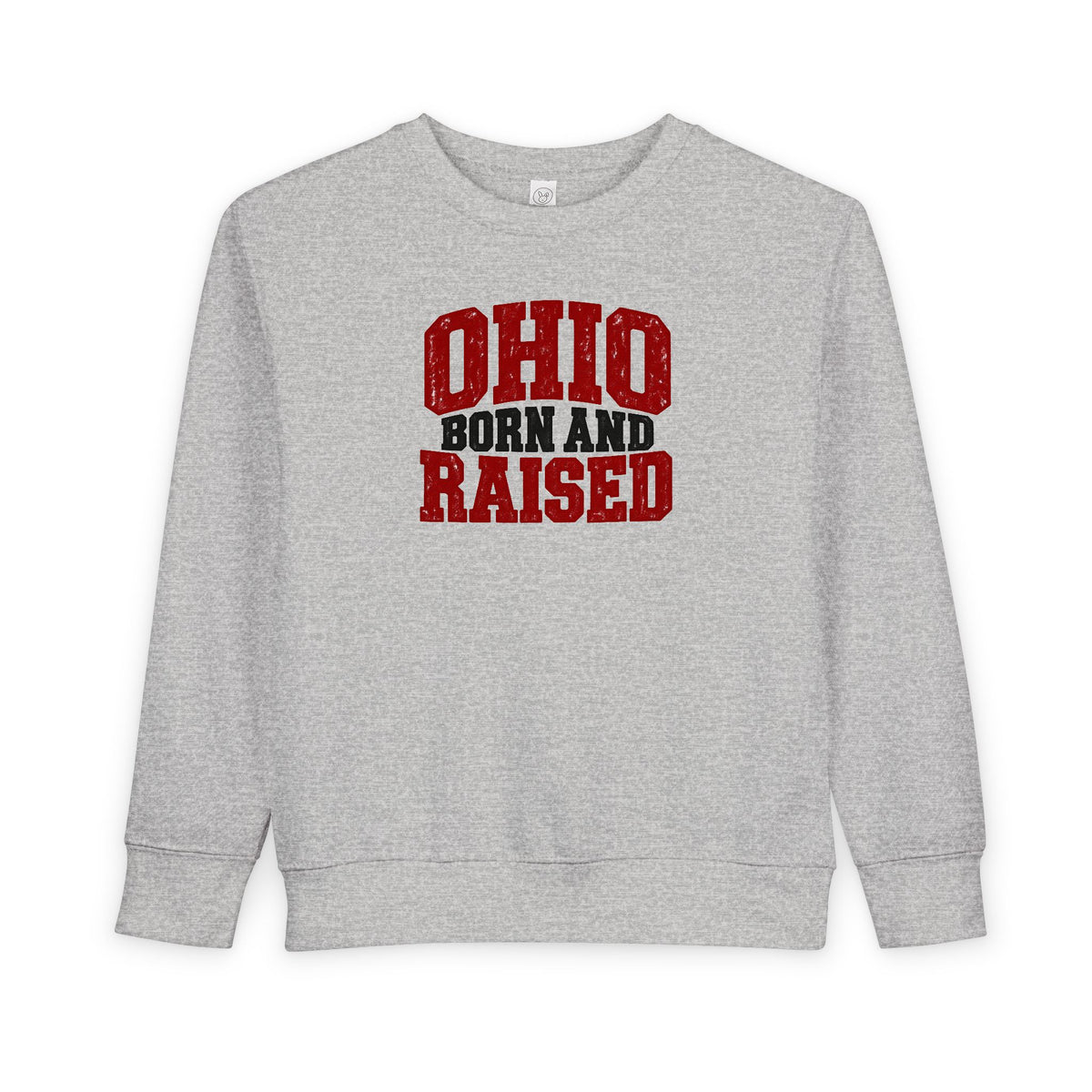 Ohio Born and Raised Midwest Heritage Unisex Toddler Sweatshirt