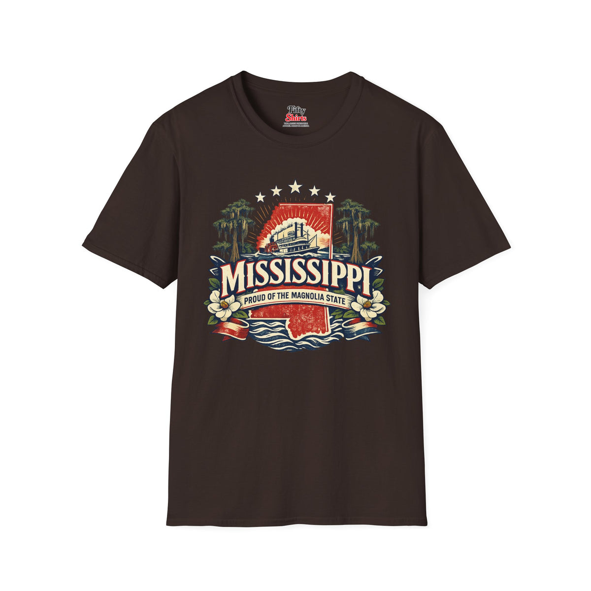 Mississippi State Pride Unisex Softstyle T Shirt State Pride Graphic Tee Collections FS03