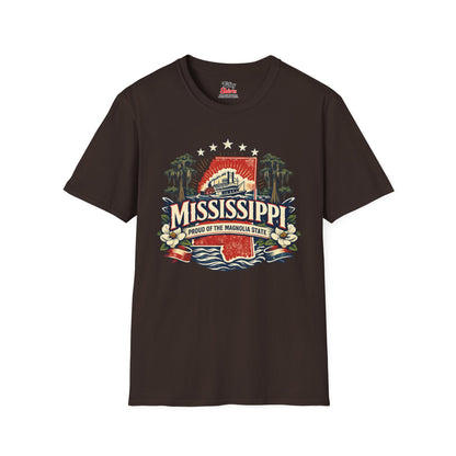 Mississippi State Pride Unisex Softstyle T Shirt State Pride Graphic Tee Collections FS03