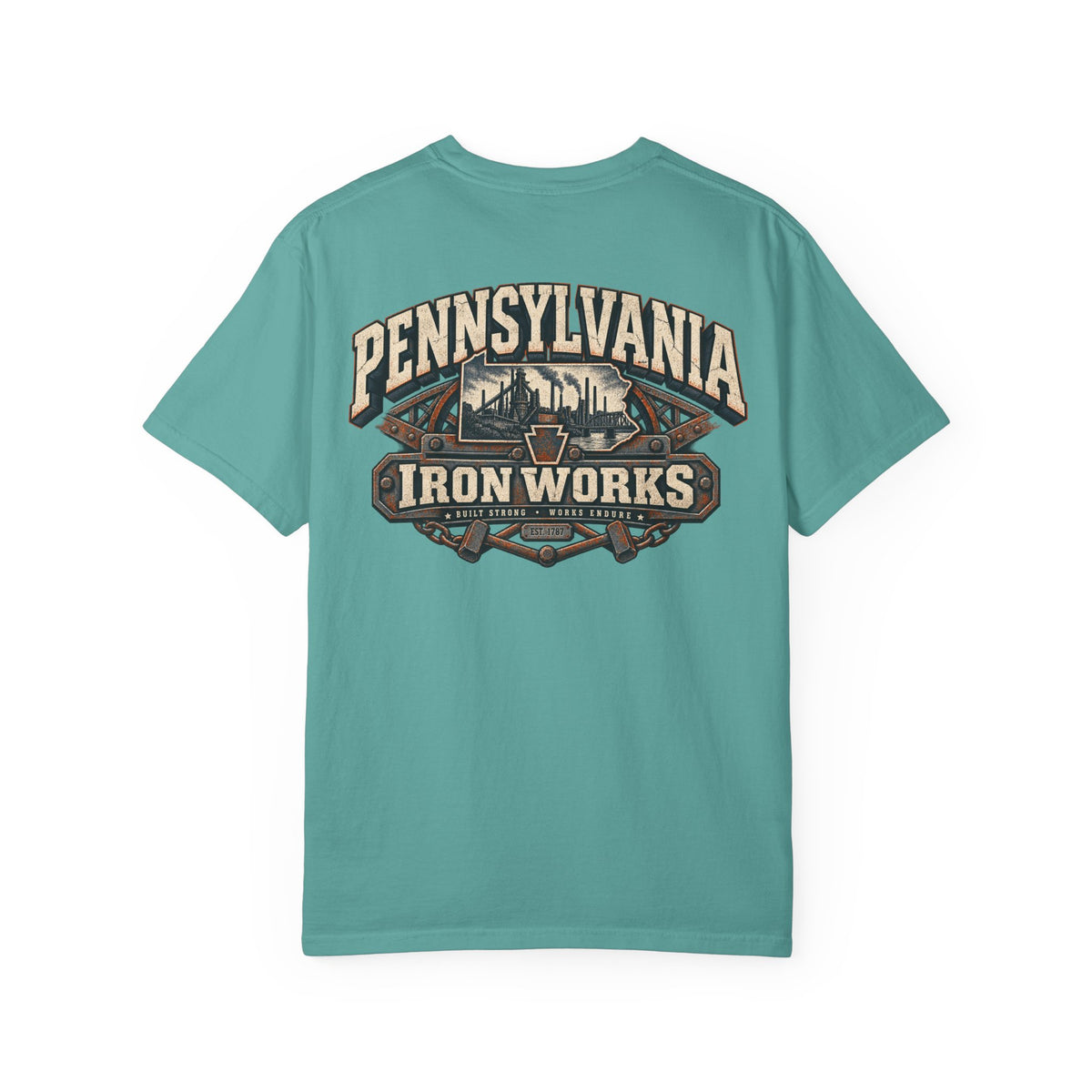 Pennsylvania Iron Works Unisex Comfort Color 1717 Streetwear Graphic Tee