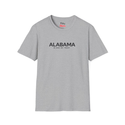 Alabama All State In God We Trust Front Design Unisex Everyday Tee
