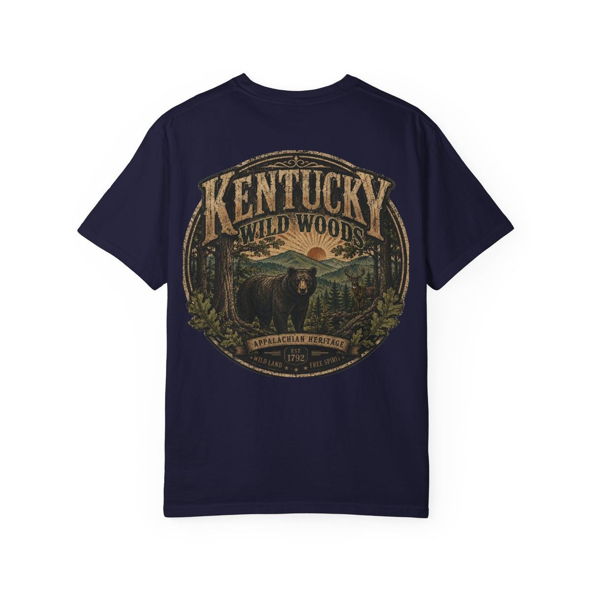 Kentucky Wild Woods Unisex Comfort Color 1717 Streetwear Graphic Tee