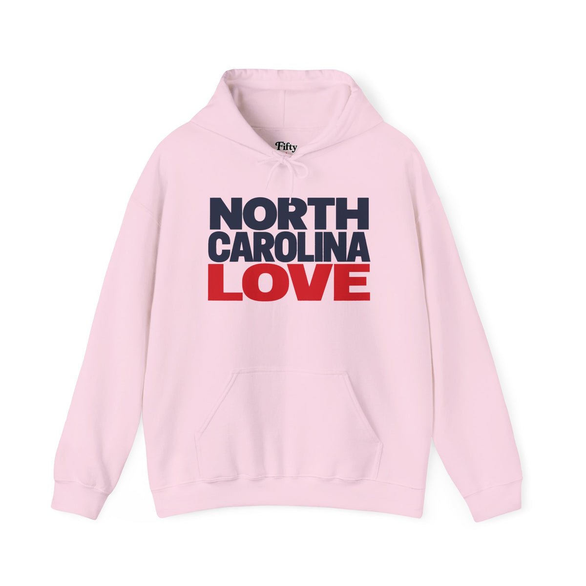 North Carolina Love Unisex Hoodie State Name Graphic