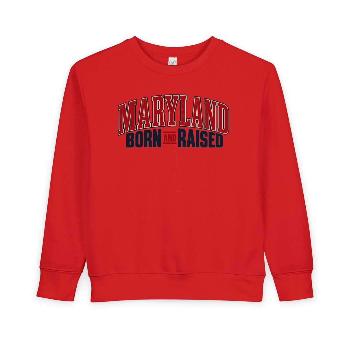 Maryland Born and Raised Timeless Heritage Unisex Toddler Sweatshirt