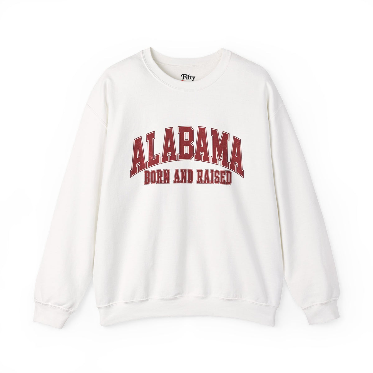Alabama Born and Raised Collegiate Classic Unisex Sweatshirt Graphic