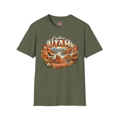Explore Utah Unisex Softstyle T Shirt State Pride Graphic Tee Collections FS03