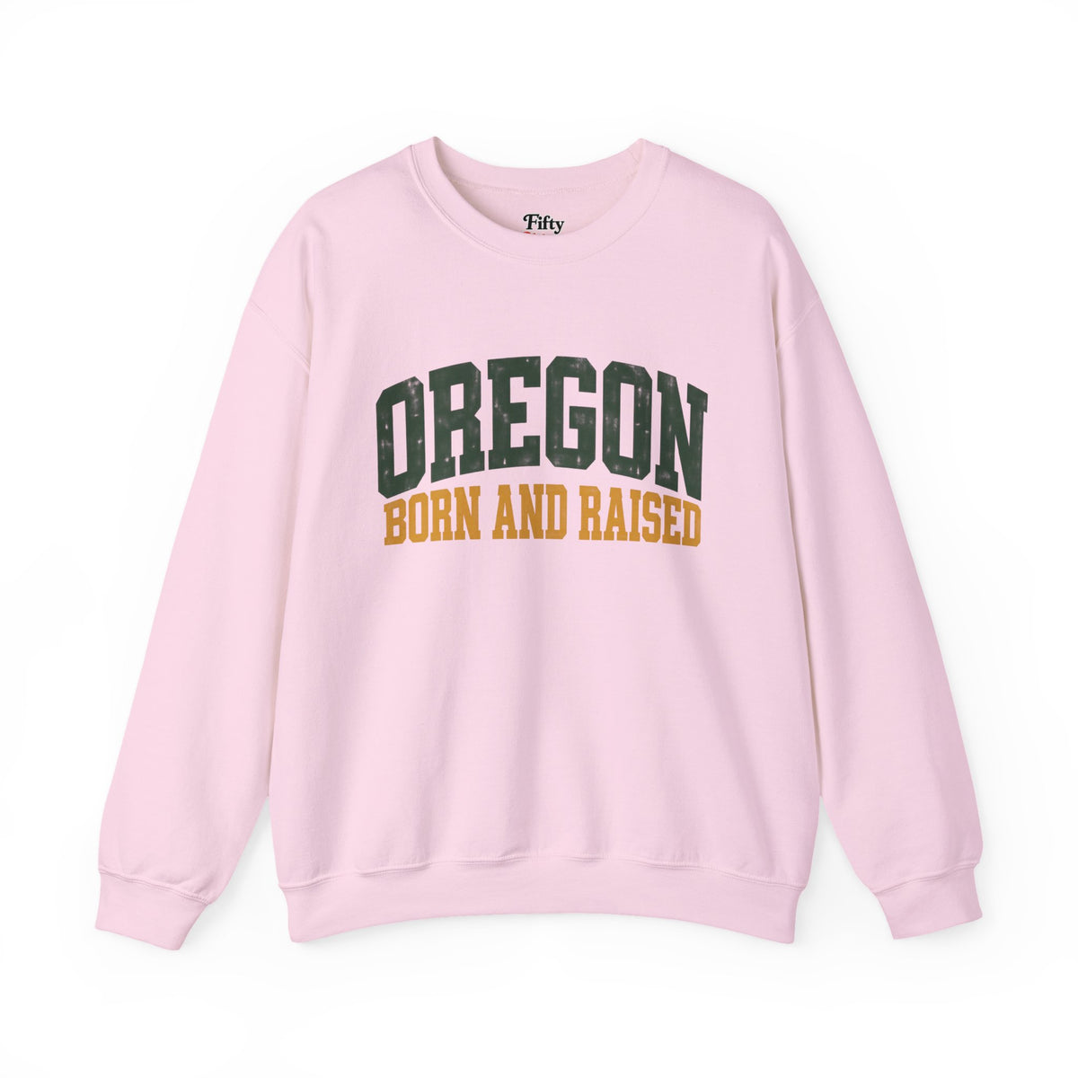 Oregon Born and Raised Vintage Collegiate Unisex Sweatshirt Graphic