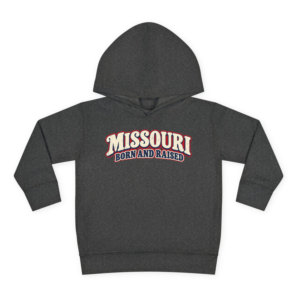 Missouri Born and Raised Retro 1970s Unisex Toddler Pullover Fleece Hoodie