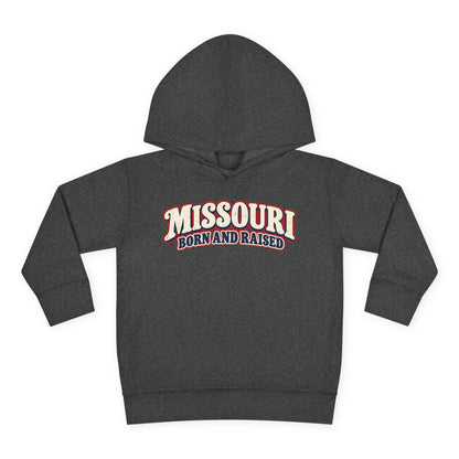 Missouri Born and Raised Retro 1970s Unisex Toddler Pullover Fleece Hoodie
