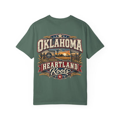 Oklahoma Heartland Roots Unisex Comfort Color 1717 Streetwear Graphic Tee