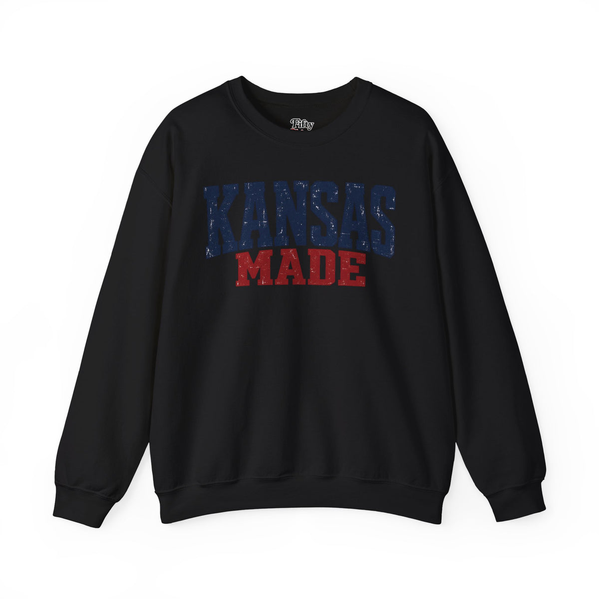 Kansas Made Unisex Crewneck Sweatshirt State Name Graphic