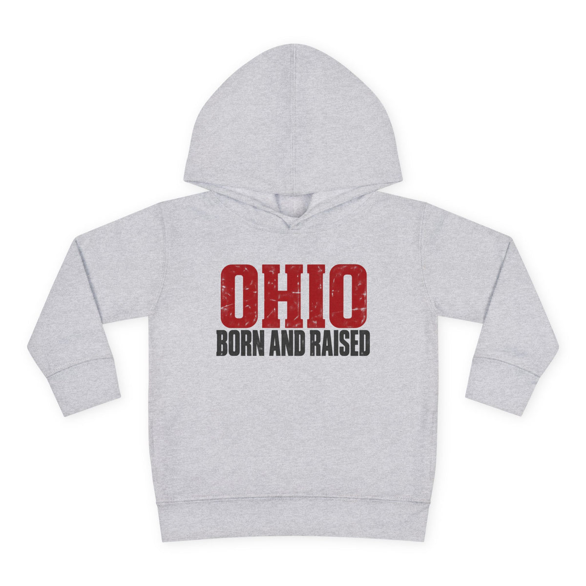 Ohio Born and Raised Minimal Heritage Unisex Toddler Pullover Fleece Hoodie