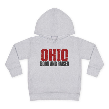 Ohio Born and Raised Minimal Heritage Unisex Toddler Pullover Fleece Hoodie