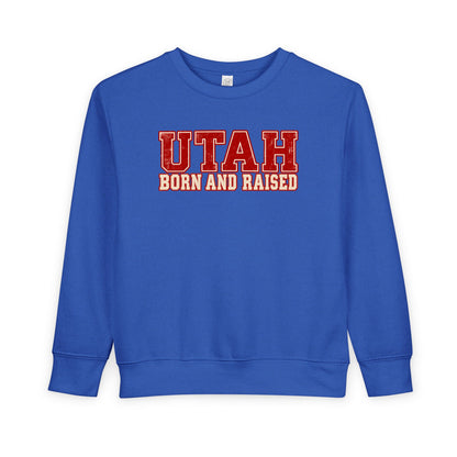 Utah Born and Raised Vintage Athletic Unisex Toddler Sweatshirt