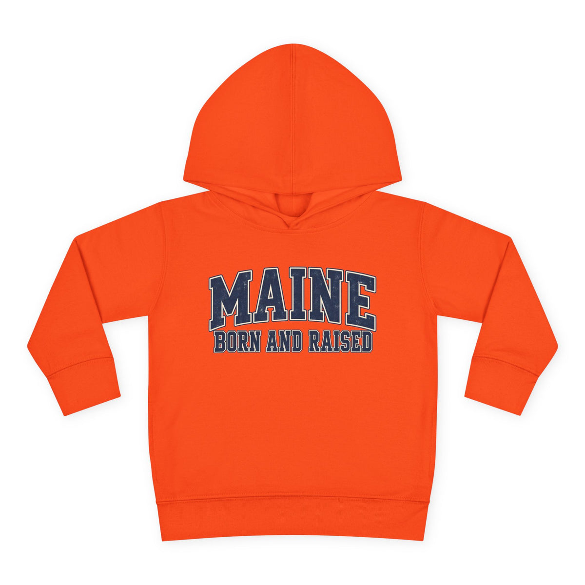 Maine Born and Raised Classic Collegiate Unisex Toddler Pullover Fleece Hoodie