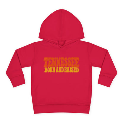 Tennessee Born and Raised Retro 1970s Unisex Toddler Pullover Fleece Hoodie