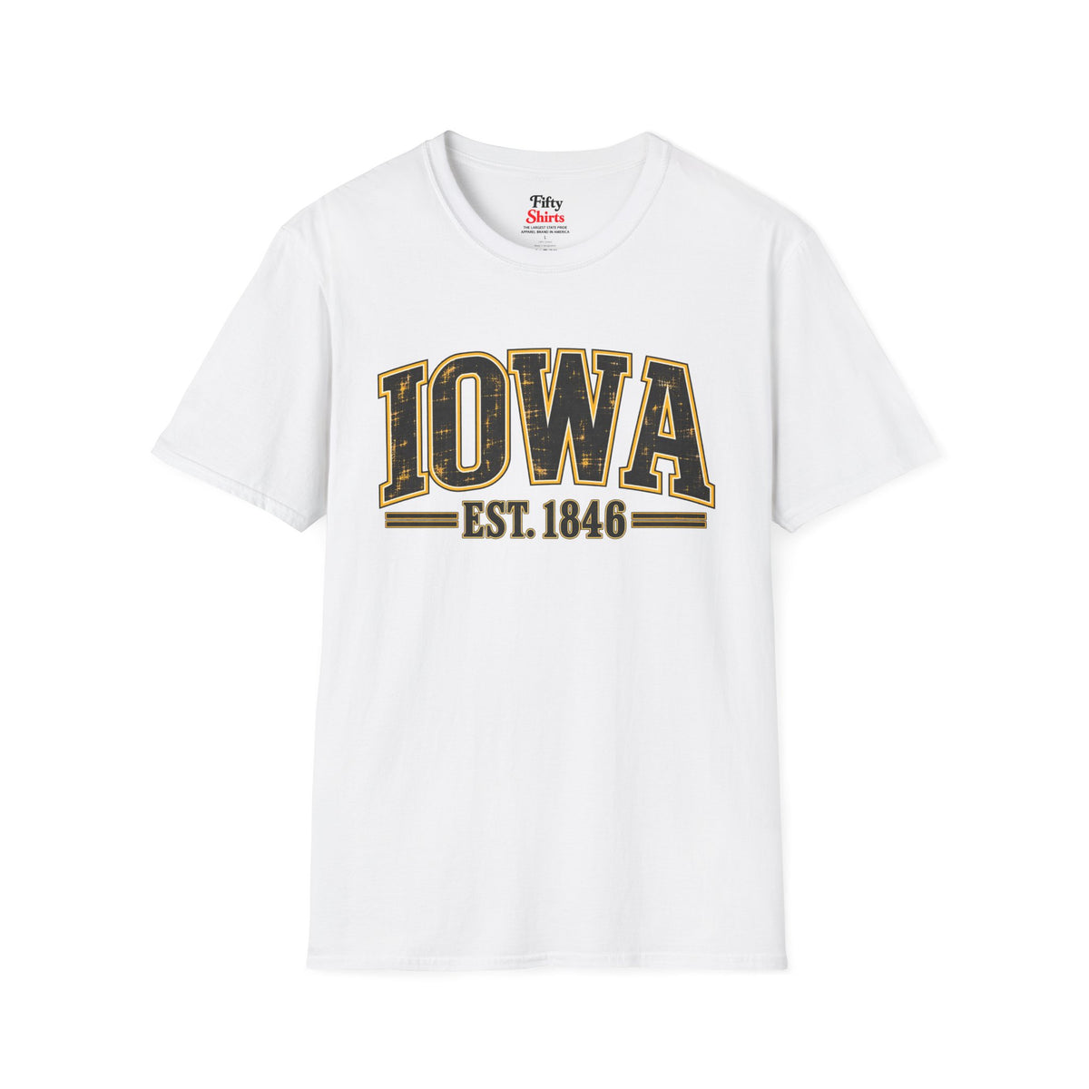 Iowa Est 1846 Unisex Softstyle T Shirt State Name Graphic Tee