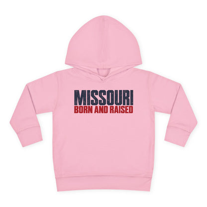 Missouri Born and Raised Modern Streetwear Unisex Toddler Pullover Fleece Hoodie