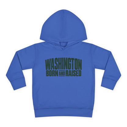 Washington Born and Raised Bold Streetwear Unisex Toddler Pullover Fleece Hoodie