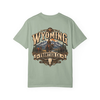 Wyoming Frontier Co. Unisex Comfort Color 1717 Streetwear Graphic Tee