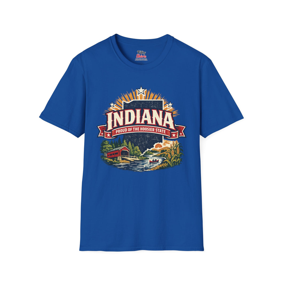 Indiana State Pride Unisex Softstyle T Shirt State Pride Graphic Tee Collections FS03