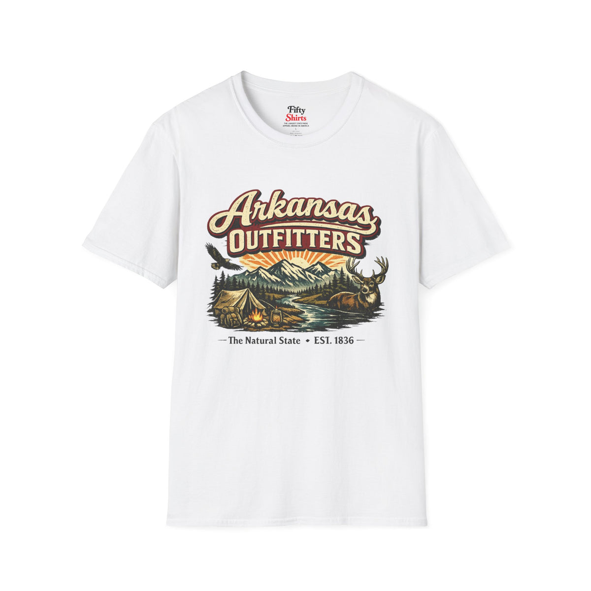Arkansas Outfitters Unisex Softstyle T Shirt State Pride Graphic Tee Collections FS03