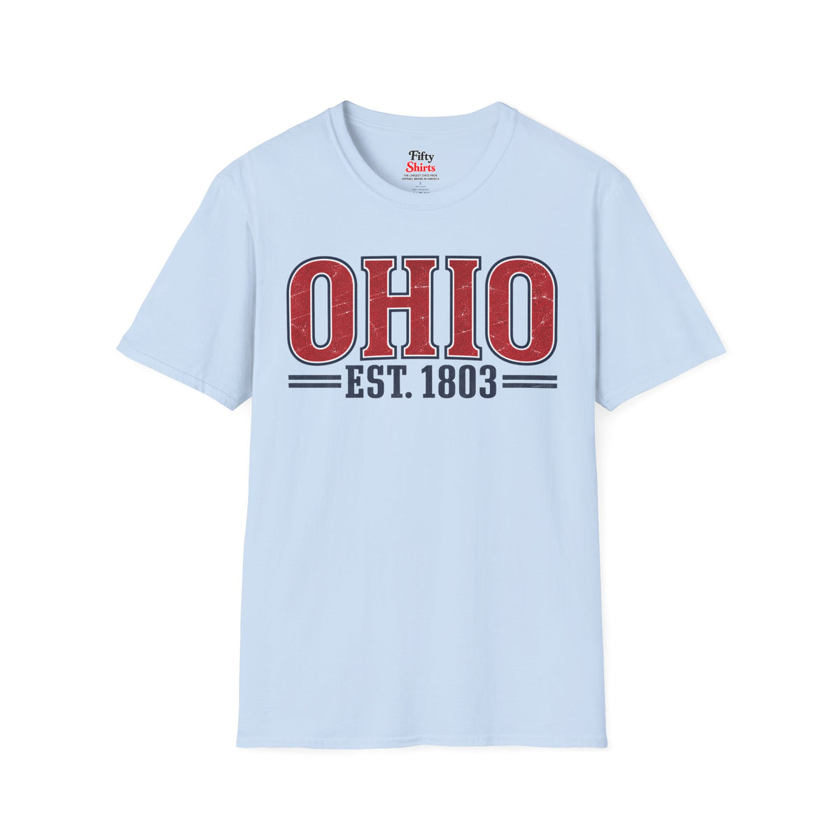 Ohio Est.1803 Unisex Softstyle T Shirt State Name Graphic Tee