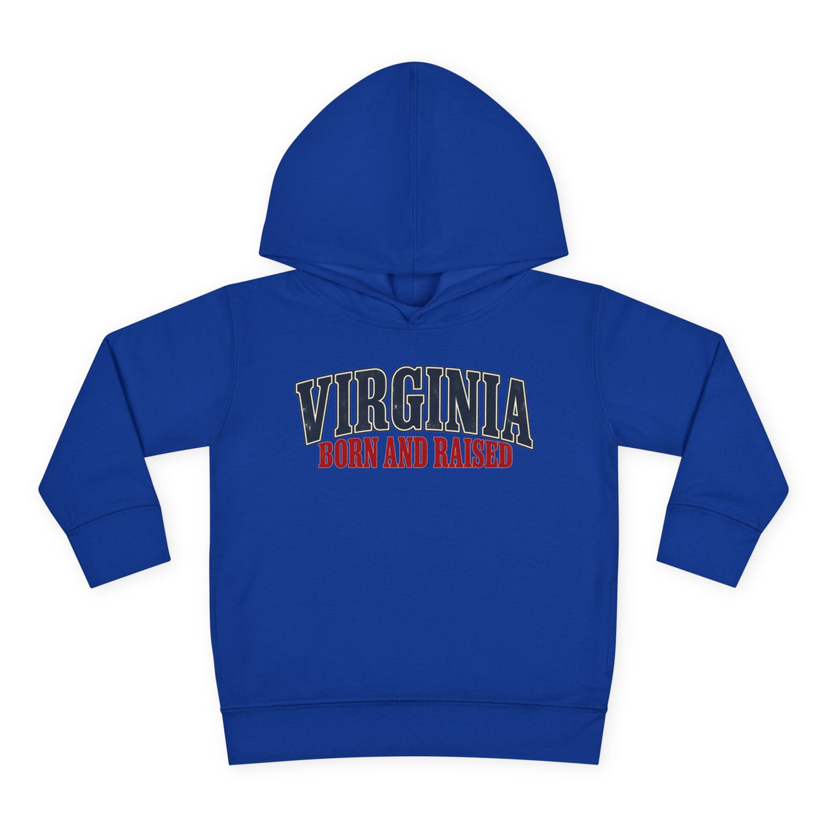 Virginia Born and Raised Southern Heritage Unisex Toddler Pullover Fleece Hoodie