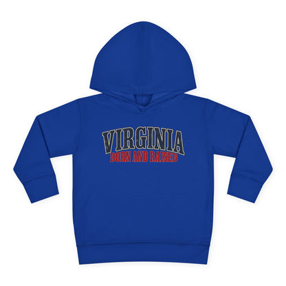 Virginia Born and Raised Southern Heritage Unisex Toddler Pullover Fleece Hoodie