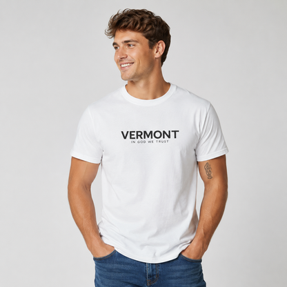 Vermont All State In God We Trust Front Design Unisex Everyday Tee