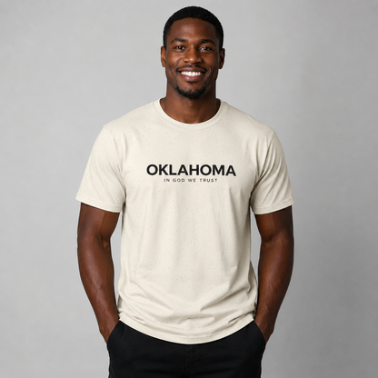 Oklahoma All State In God We Trust Front Design Unisex Everyday Tee