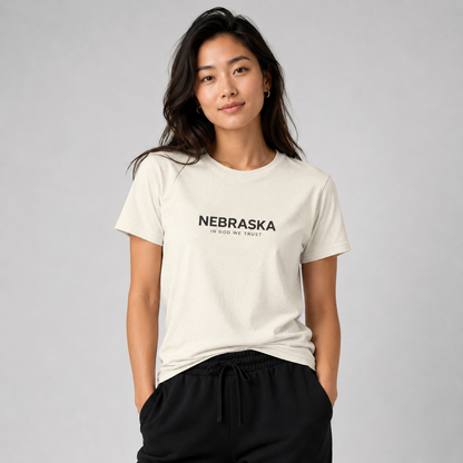 Nebraska All State In God We Trust Front Design Unisex Everyday Tee