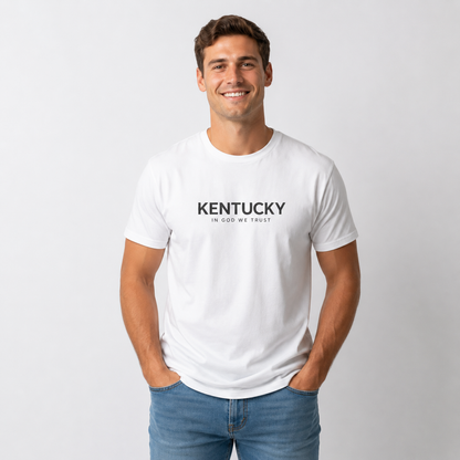 Kentucky All State In God We Trust Front Design Unisex Everyday Tee