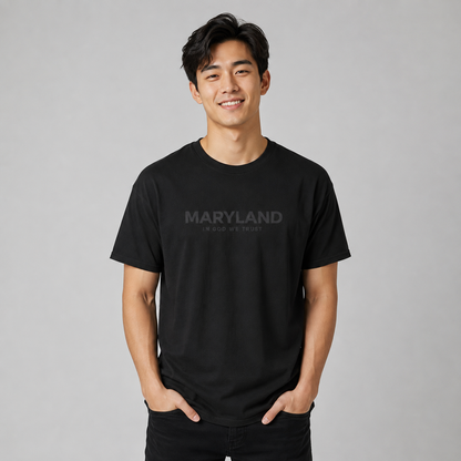 Maryland All State In God We Trust Front Design Unisex Everyday Tee