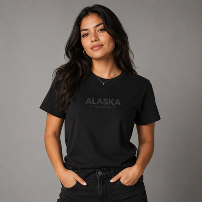 Alaska All State In God We Trust Front Design Unisex Everyday Tee