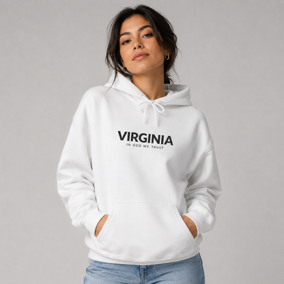 Virginia All State In God We Trust Unisex Hooded Sweatshirt