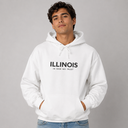 Illinois All State In God We Trust Unisex Hooded Sweatshirt