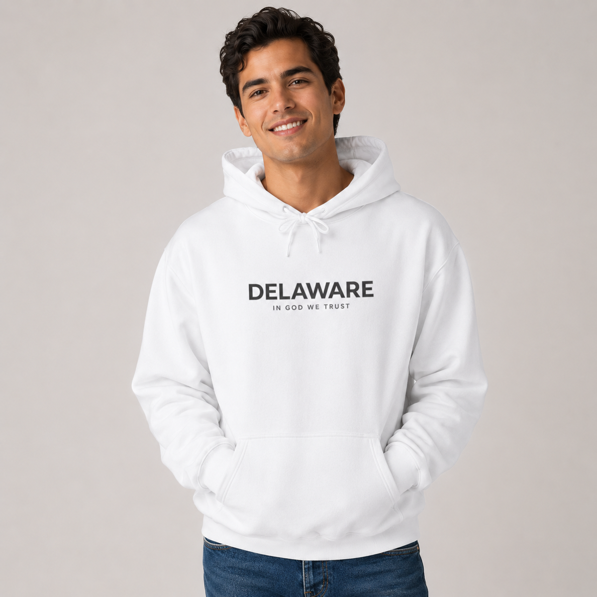 Delaware All State In God We Trust Unisex Hooded Sweatshirt