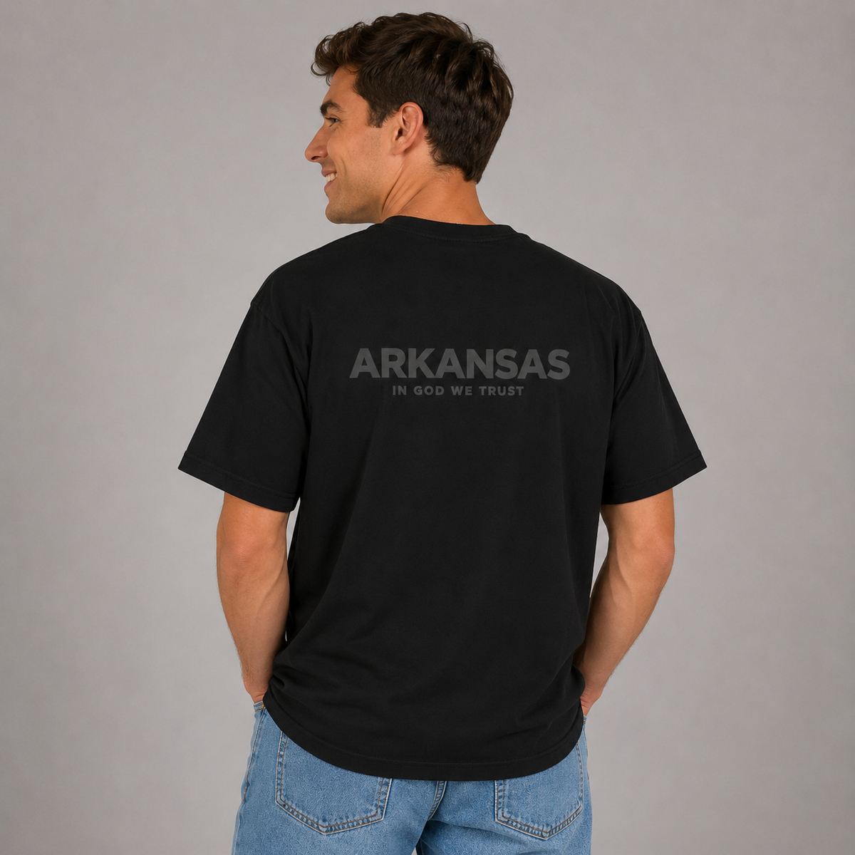 Arkansas All State In God We Trust Unisex Max Heavyweight Short Sleeve