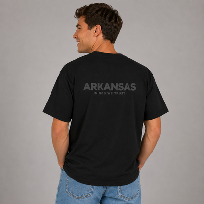 Arkansas All State In God We Trust Unisex Max Heavyweight Short Sleeve