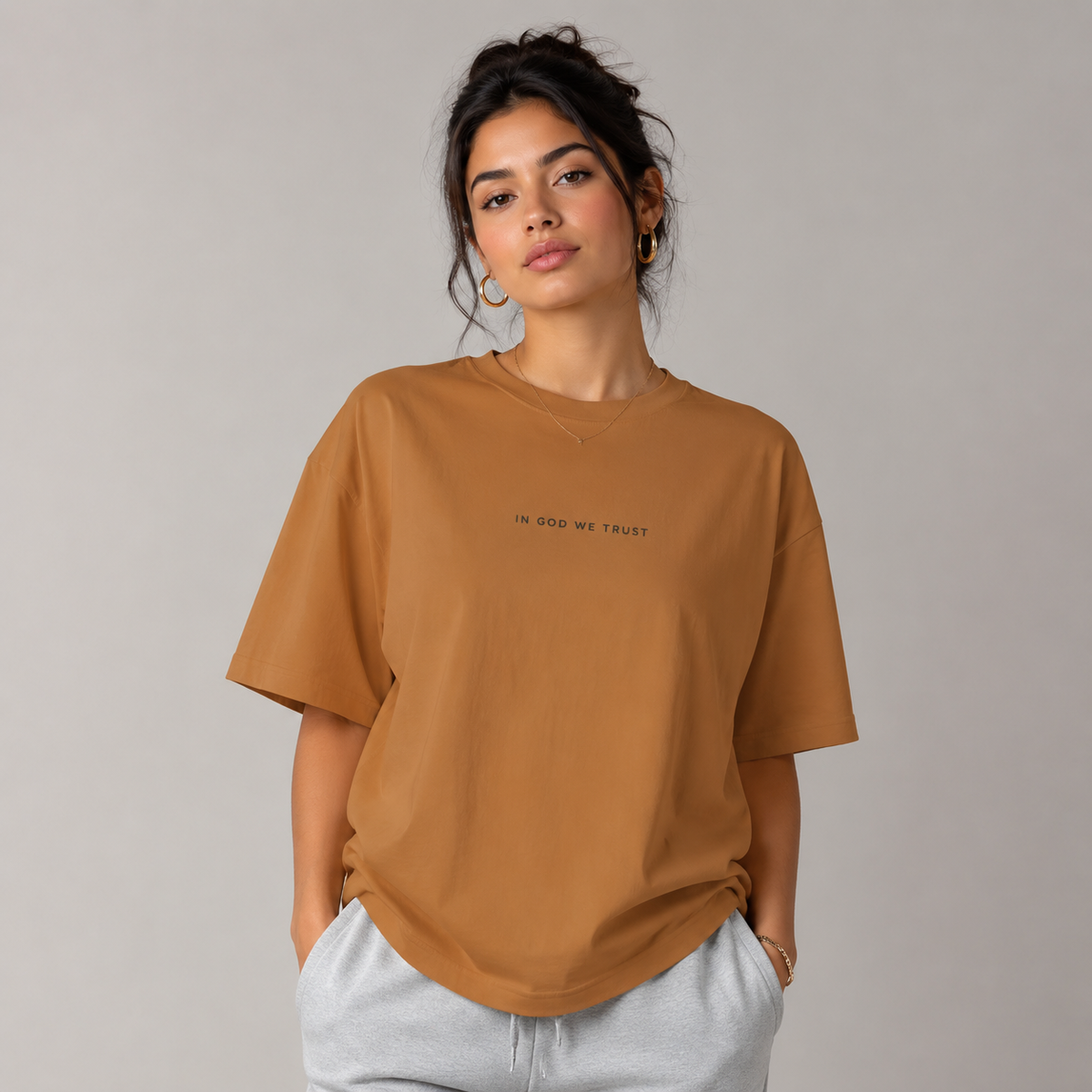 Nevada All State In God We Trust Unisex Casual Oversized Boxy Tee