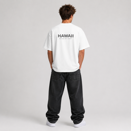 Hawaii All State In God We Trust Unisex Casual Oversized Boxy Tee