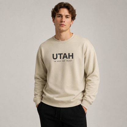 Utah All State In God We Trust Unisex Crewneck Sweatshirt