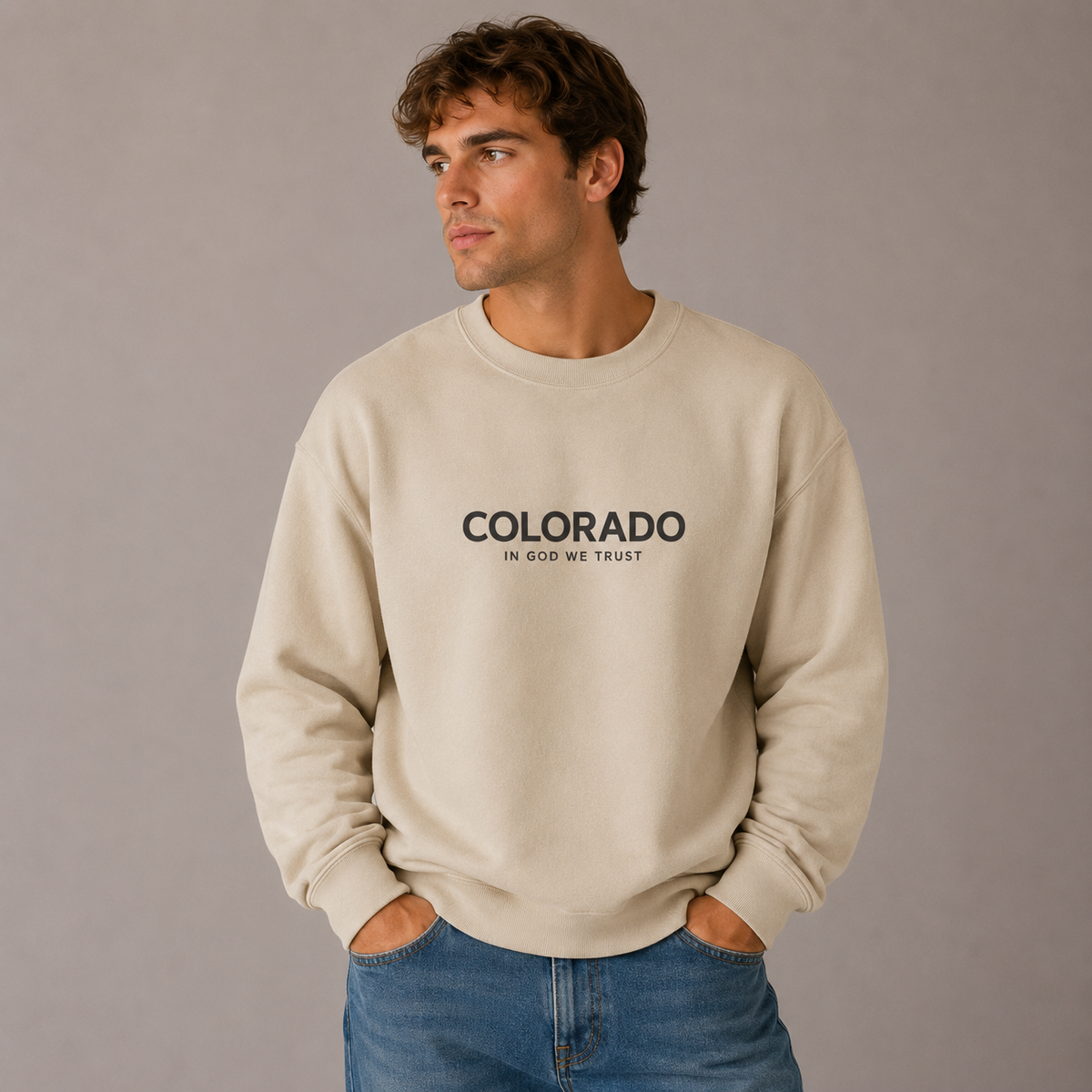 Colorado All State In God We Trust Unisex Crewneck Sweatshirt