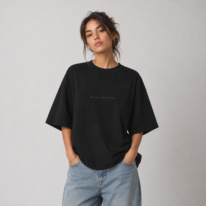 Louisiana All State In God We Trust Unisex Casual Oversized Boxy Tee