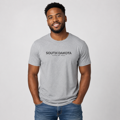 South Dakota All State In God We Trust Front Design Unisex Everyday Tee